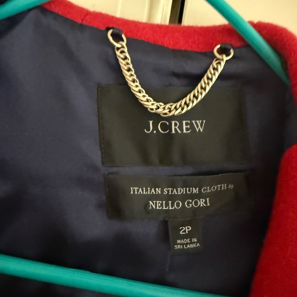 J. Crew Chateau Italian wool Nello Gori Parka in bright red/magenta Size 2P - Picture 2 of 10